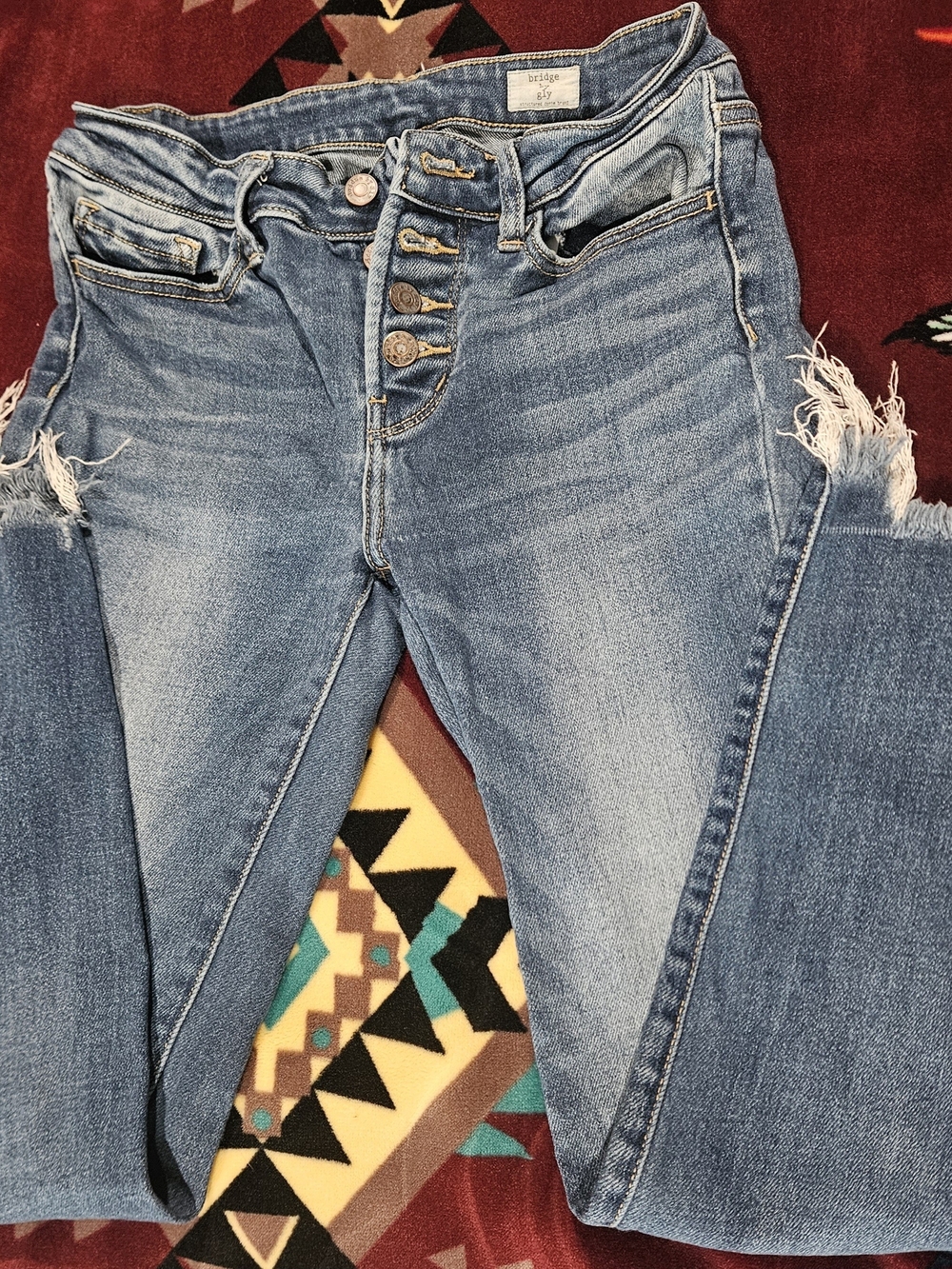 BRIDGE & SKY Light Blue High-Rise Skinny Jeans